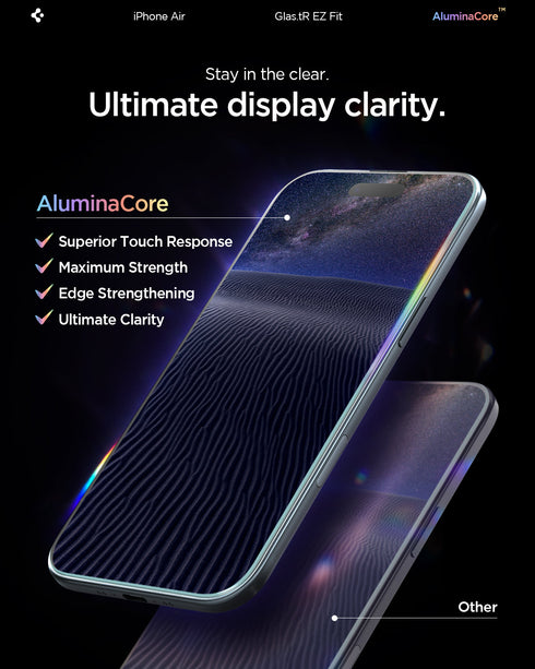 Spigen iPhone Air Screen Protector – GLAS.tR EZ Fit (2 Pack)