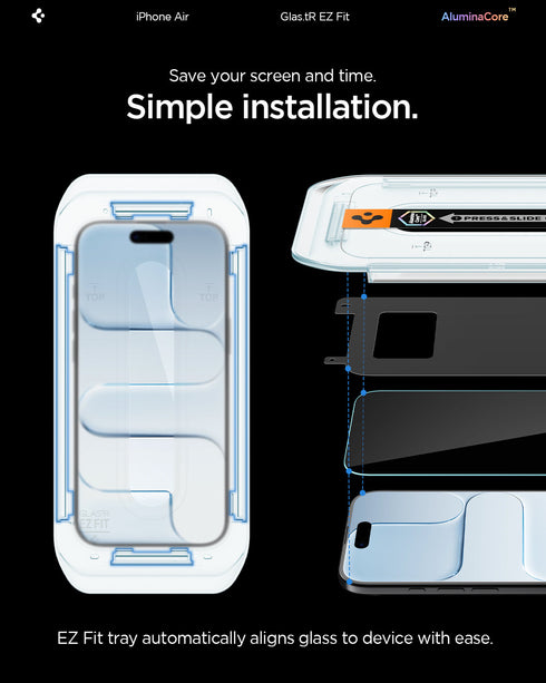 Spigen iPhone Air Screen Protector – GLAS.tR EZ Fit (2 Pack)