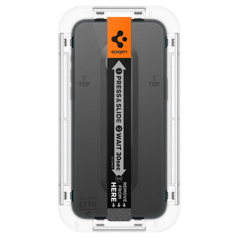 Spigen iPhone 15 Pro Screen Protector – GLAS.tR EZ Fit | Privacy