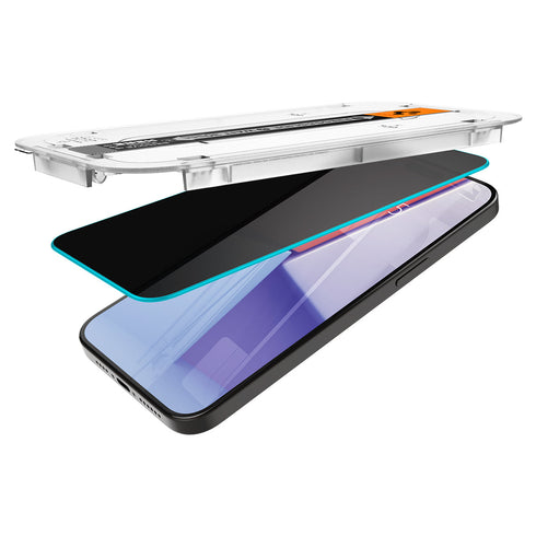 Spigen iPhone 15 Pro Screen Protector – GLAS.tR EZ Fit | Privacy