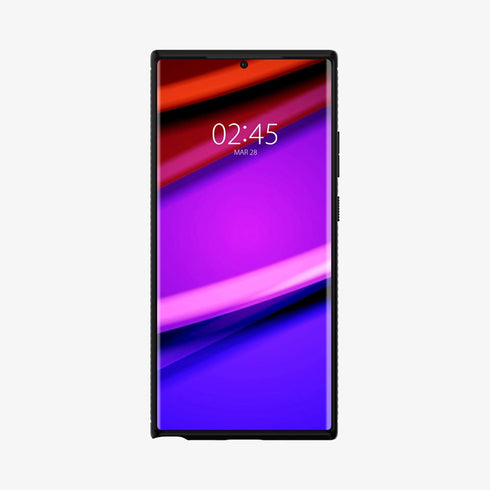 ACS01391 - Galaxy Note 20 Ultra Rugged Armor Case in matte black showing the back