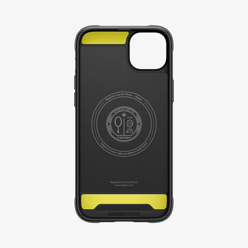 ACS04812 - iPhone 14 Pro Max Case Rugged Armor (MagFit) in matte black showing the back