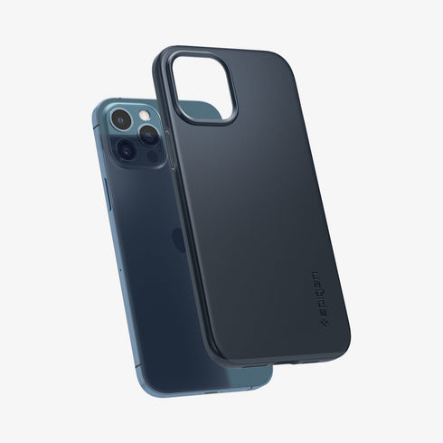 ACS01612 - iPhone 12 Pro Max Case Thin Fit in black showing the back