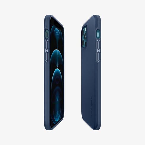 ACS01612 - iPhone 12 Pro Max Case Thin Fit in black showing the back