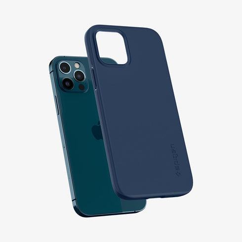 ACS01612 - iPhone 12 Pro Max Case Thin Fit in black showing the back