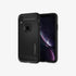 064CS24871 - iPhone XR Case Rugged Armor in matte black showing the back