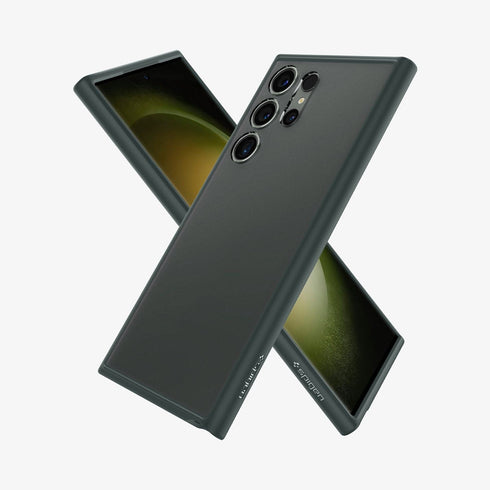 ACS05617 - Galaxy S23 Ultra Case Ultra Hybrid in crystal clear showing the back