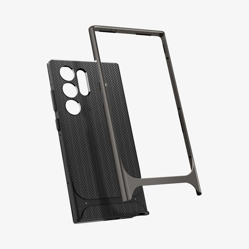 ACS07304 - Galaxy S24 Ultra Case Neo Hybrid in Black showing the back