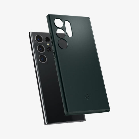 ACS07281 - Galaxy S24 Ultra Case Thin Fit in Black showing the back