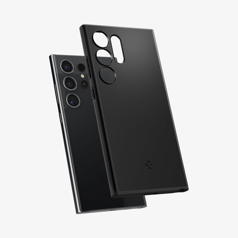 ACS07281 - Galaxy S24 Ultra Case Thin Fit in Black showing the back