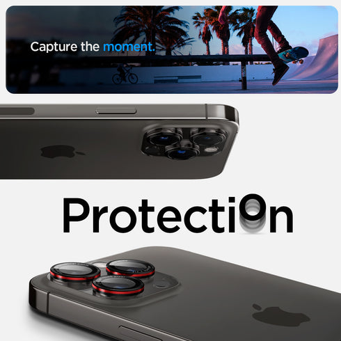 Spigen iPhone 15 Pro Max / 15 Pro Lens Protector – Optik Pro EZ Fit