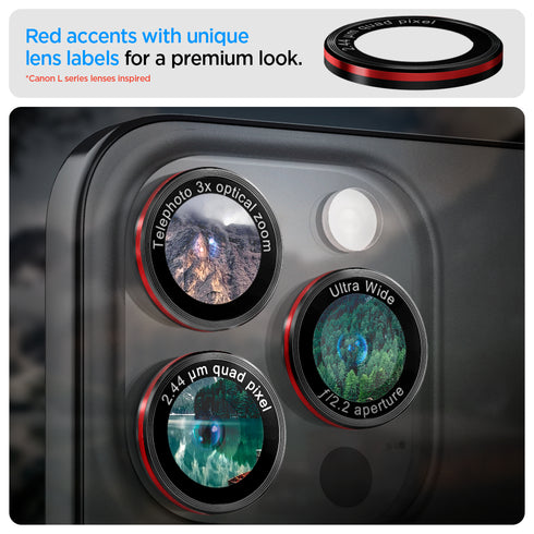 Spigen iPhone 15 Pro Max / 15 Pro Lens Protector – Optik Pro EZ Fit