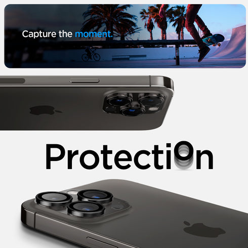 Spigen iPhone 15 Pro Max / 15 Pro Lens Protector – Optik Pro EZ Fit