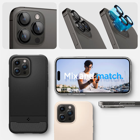 Spigen iPhone 15 Pro Max / 15 Pro Lens Protector – Optik Pro EZ Fit