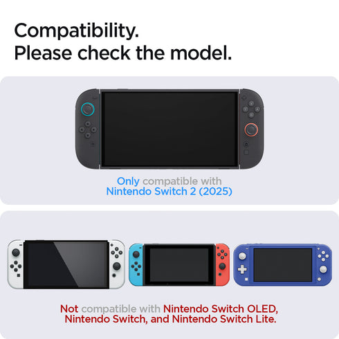 Spigen Nintendo Switch 2 Screen Protector – GLAS.tR EZ Fit (2 Pack)