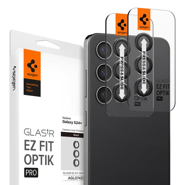 Spigen Galaxy S24 Plus Lens Protector – Optik Pro EZ Fit (2 Pack)