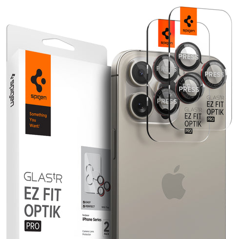Spigen iPhone 15 Pro Max / 15 Pro Lens Protector – Optik Pro EZ Fit